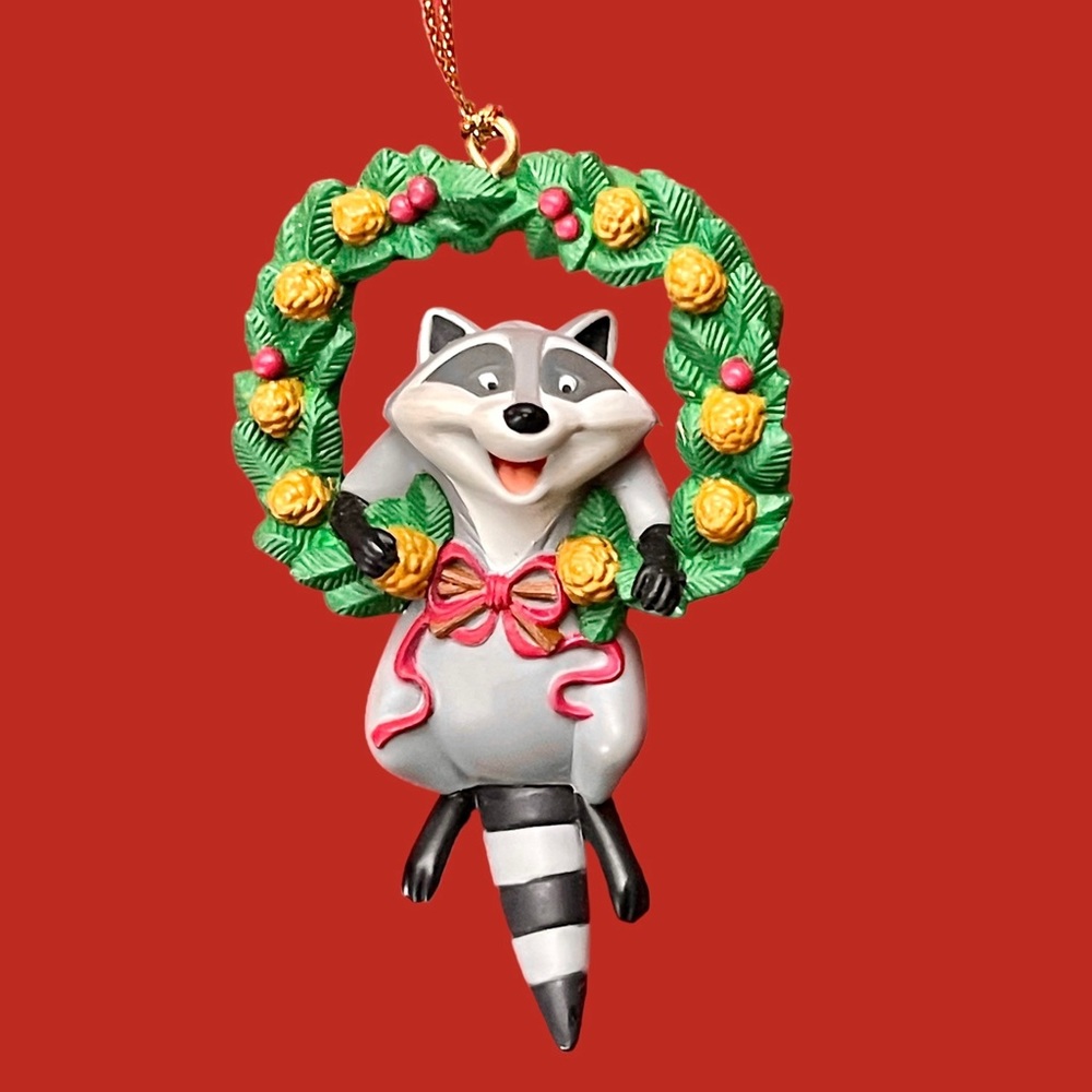 Disney Vintage Grolier Collectors Ornament Meeko Pocahontas Original Box Retired